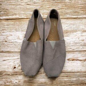 Rare Men’s Brown Mustache‎ Movember Toms Corduroy Alpargata Slip-On Shoes Size 9